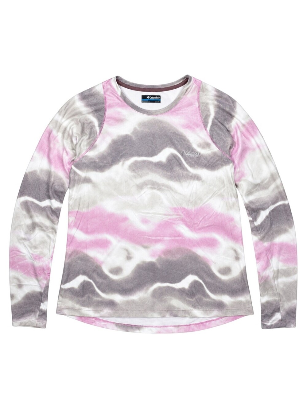 Columbia Women's Long Sleeve T-Shirt Pink and Gray XL